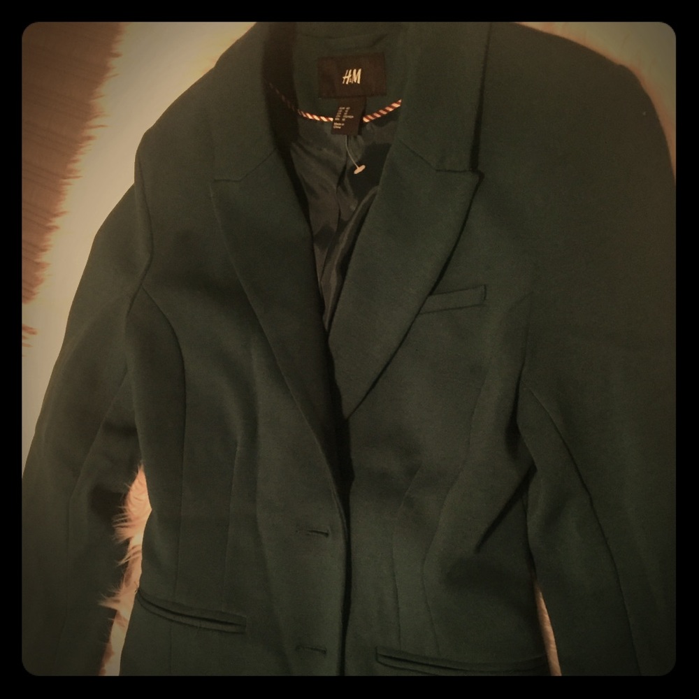 Green h&m blazer